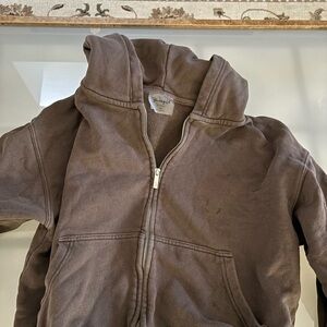 YoungLA Crop Hoodie in Deep Brown